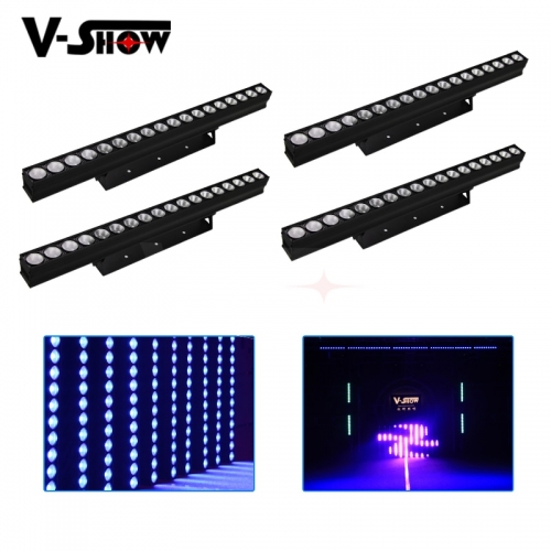 4pcs 18x10W RGBW 4in1 Wall Wash Dj Light  Individual Control COB Dmx 512 Led Bar Light For Stage Landscape Lighting