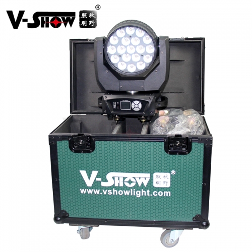 Shipping from usa 2pcs With Flight Case AURA 19x15w RGBW 4in1 Beam Wash Moving Head Light With Zoom Function Backlight Dj Light For Disco St