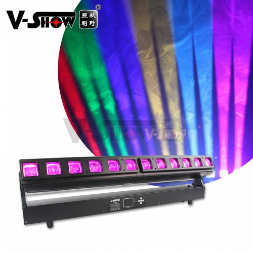 V-show new arrive led bar dmx rgbw 12*40W zoom wash beam moving head for dj disco