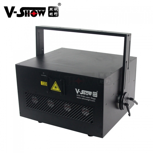 V-show 20W Animation RGB Laser Light with flycase Stage Lighting Laser Light