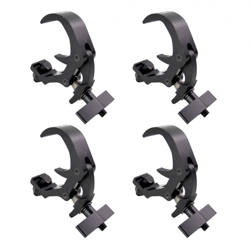 V-Show JUST FOR USA 4pcs DJ Light Truss Clamps - C Clamp Mounting Truss Bracket Hook Clamp, Heavy Duty 330lb Aluminum Alloy Truss Clamp for DJ Par Lig