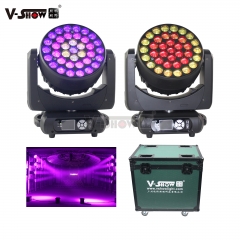 Professional Factory Stage lighting 2pcs with flight case High brightness wash zoom 37Led 15W 4in1 led moving head light