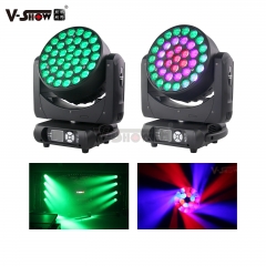 Guangzhou V-show free shipping New product Beam wash zoom 2pcs 37*15W RGBW 4in1 Moving head for dj disco