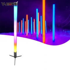 V-Show 8pcs With Flightcase Outdoor 360 Degree Wireless Stage Light Battery Powered RGB Rainbow Astera Pixel Bar Led Tube Dmx