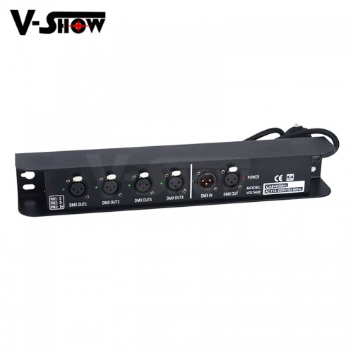 shipping from Euro 2pcs 4 Port DMX Splitter Output 512x4 Channels For Dj Disco Stage Light Control