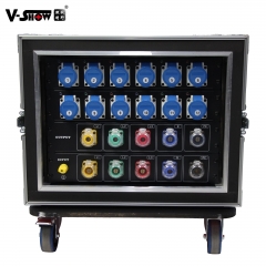 V-Show 12CH 63A mian input & output 3 phase waterproof camlock electrical switchboard power supply box stage power distributor