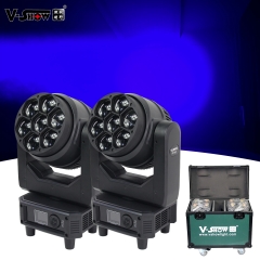 V-Show 2pcs with flycase   7*40w RGBW 4in1 led zoom wash event cheap dj lights moving head