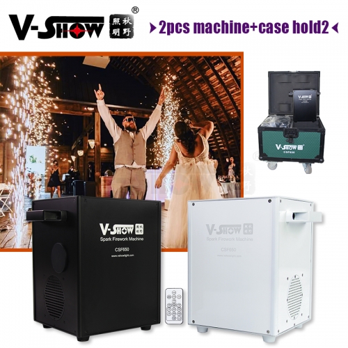 shipping to spain 2pcs CSF650 with flightcase Cold Spark Firework Machine  Dmx Remote Wedding Firework Machine Fou