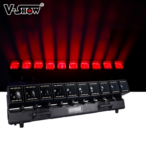 VSHOW W1060 Outdoor IP66 10*60w Dmx Pixel Bar Beam Zoom Wall Wash 10x60w Rgbw 4in1 Led Moving Head Light with LED Strips Light