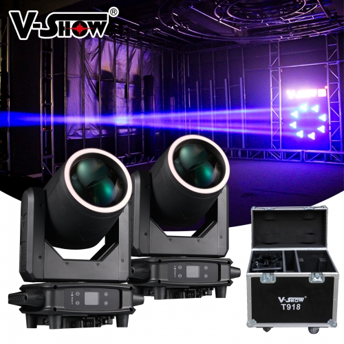 2pcs with flycase V-Show T918 Guardian halo effect Led Beam Lighting Equipment Stage Head Moving Lights