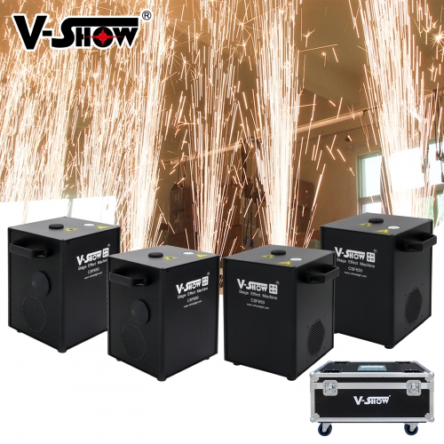 4pcs 650w Cold Spark Firework Machine With Flightcase Dmx Remote Wedding Firework Machine Fountain Ti Powder 3-5m Jet Heigh