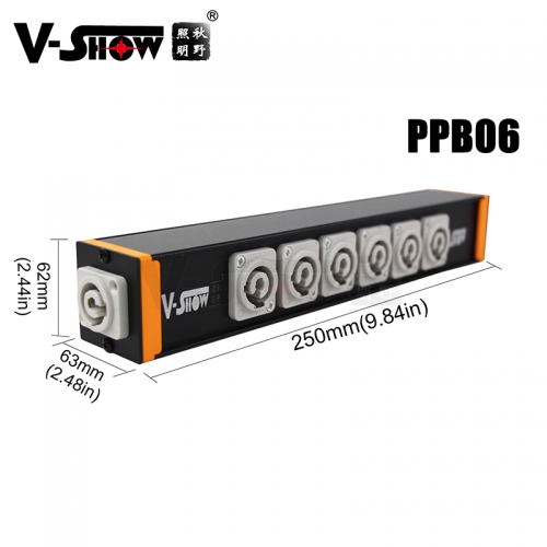 shipping to USA 10pc 6 Port Powercon Power Box For Dj Stage Lighting