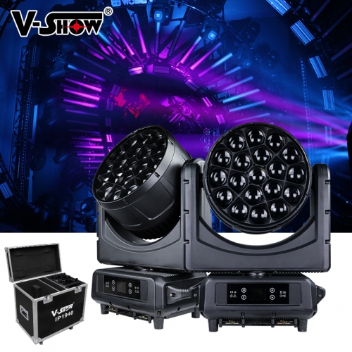 VSHOW IP1940 2pcs with flycase hold2 Outdoor 19*40W RGBW Big Bee eyes 19pcs 40Watt LED BEE EYES DMX512 IP65 Waterproof 19x40W Wash Zoom for Stage KTV 