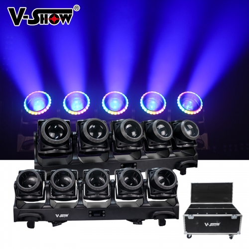 VSHOW TB5 TORNADO 2pcs with flycase hold2 5pcs 120w Moving Lights RGBW 4in1 Beam Wash Strobe Rotating Effect Lighting 5*120w Zoom Pixel Beam Bar Stage