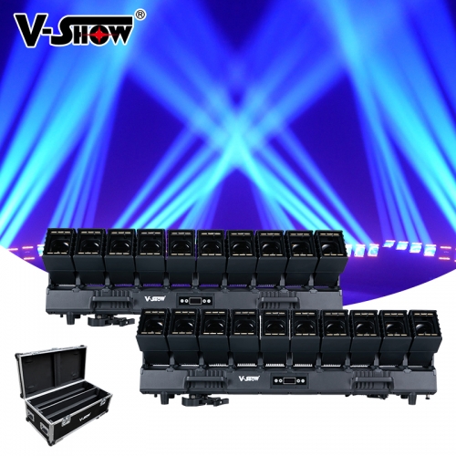 VSHOW W1060 2pcs light with flycase hold2 Outdoor IP66 10*60w Dmx Pixel Bar Beam Zoom Wall Wash 10x60w Rgbw 4in1 Led Moving Head Light with LED Strips