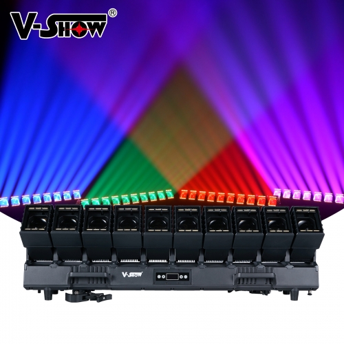 VSHOW W1060 Outdoor IP66 10*60w Dmx Pixel Bar Beam Zoom Wall Wash 10x60w Rgbw 4in1 Led Moving Head Light with LED Strips Light