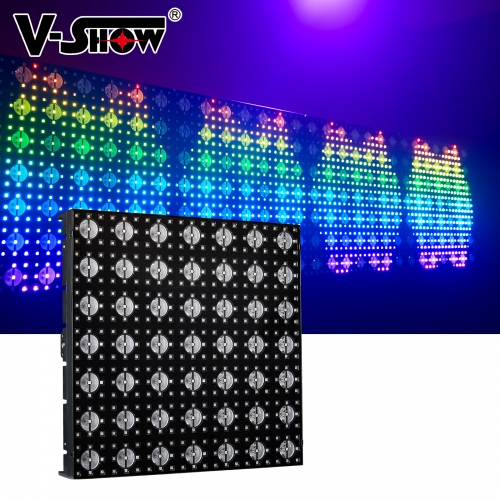 VSHOW Q7 7*7 Double matrix Light Dmx for Dj Disco Party Light Full Color 49pcs Golden Light with 441pcs Rgb 3in1 Pixel