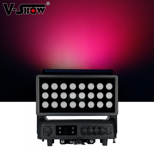 VShow Q12 IP65 Waterproof 24x40W RGBW 4IN1 LED Moving Head City Color Projecto Outdoor Building Projection Lighting for Party Bar Wedding