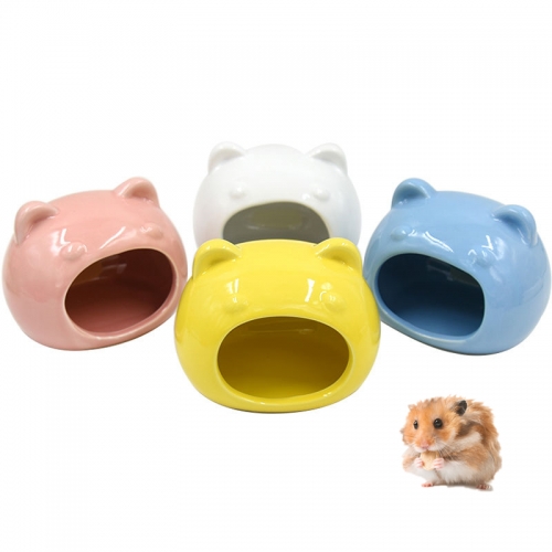 Hamster cooled ceramic house in summer