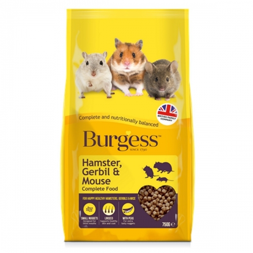 UK Burgess Hamster, Gerbil & Mouse Complete Food (750g)