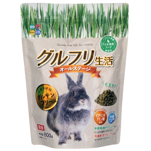 日本Hipet 兔兔提摩西苜蓿草粒 兔糧800g
