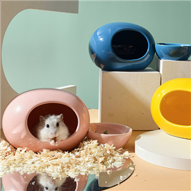 Hamster ceramic nest + bowl