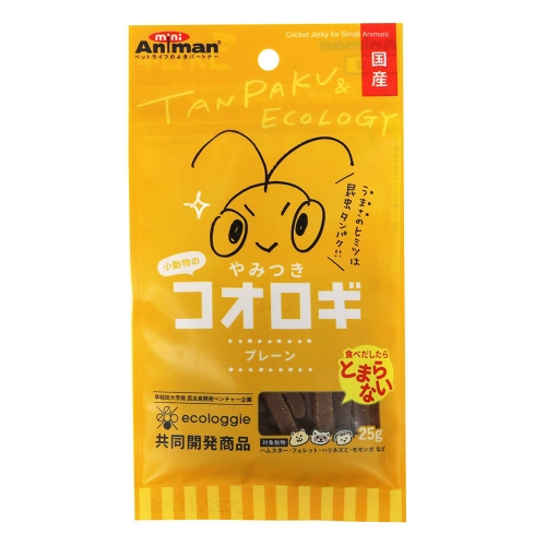 日本Mini Animan蟋蟀雞肉條(原味) 倉鼠 刺猬 蜜袋鼯小食 25g