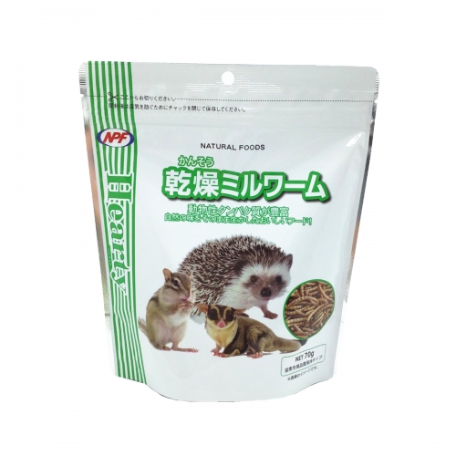 Japan NPF Dried Mealworms for Hedgehog, Hamster, Sugar Glider (70g)