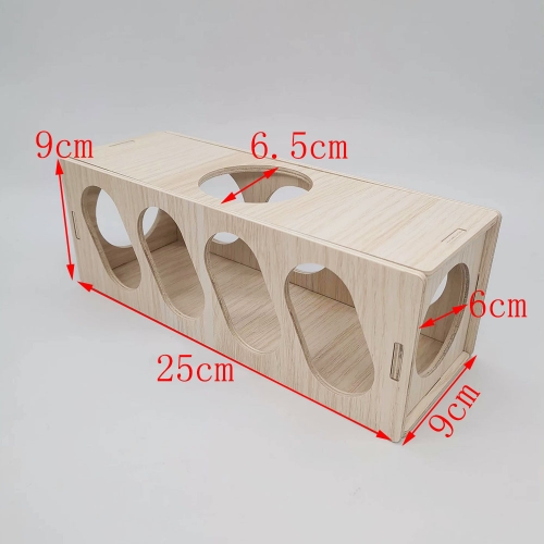 Wood Tunnel Toy for Hamster Bear