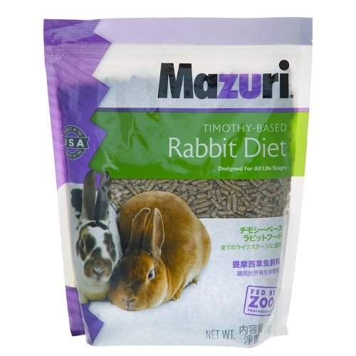 美國Mazuri Timothy-Based Rabbit Diet 提摩西草兔糧 (1kg)