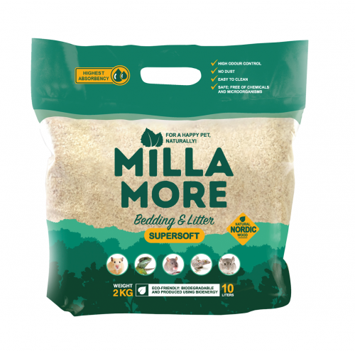 Estonia (Europe) Milla More Aspen Bedding & Litter (Supersoft) for pets (2kg)