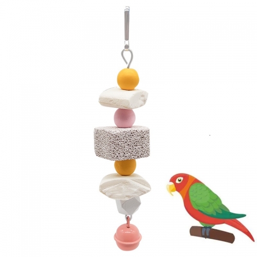 Chew toy (cuttlebone, lava rock) for parrot birds