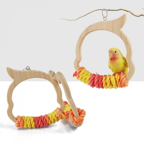 鸚鵡鳥類 吊環 攀爬環 玩具 (鳥頭 19x20cm)