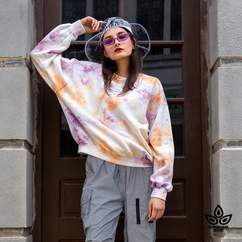 tie dye fleece sweatshirt