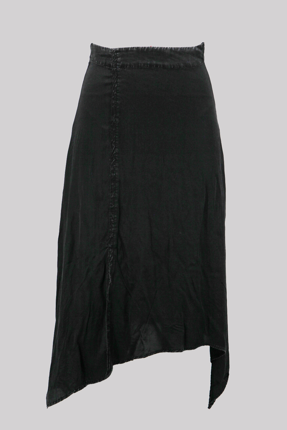 Zipper skirt with irregular hem,SKIRT