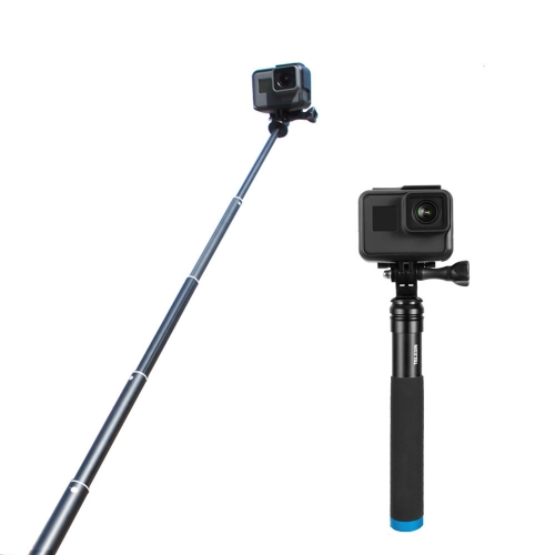 TELESIN Aluminum Alloy Extendable Handheld Selfie Stick Telescoping Pole