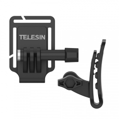 TELESIN Head Cap Bracket Mount Hat Clamp Adapter Holder Silicone PC Quick Release Skidproof