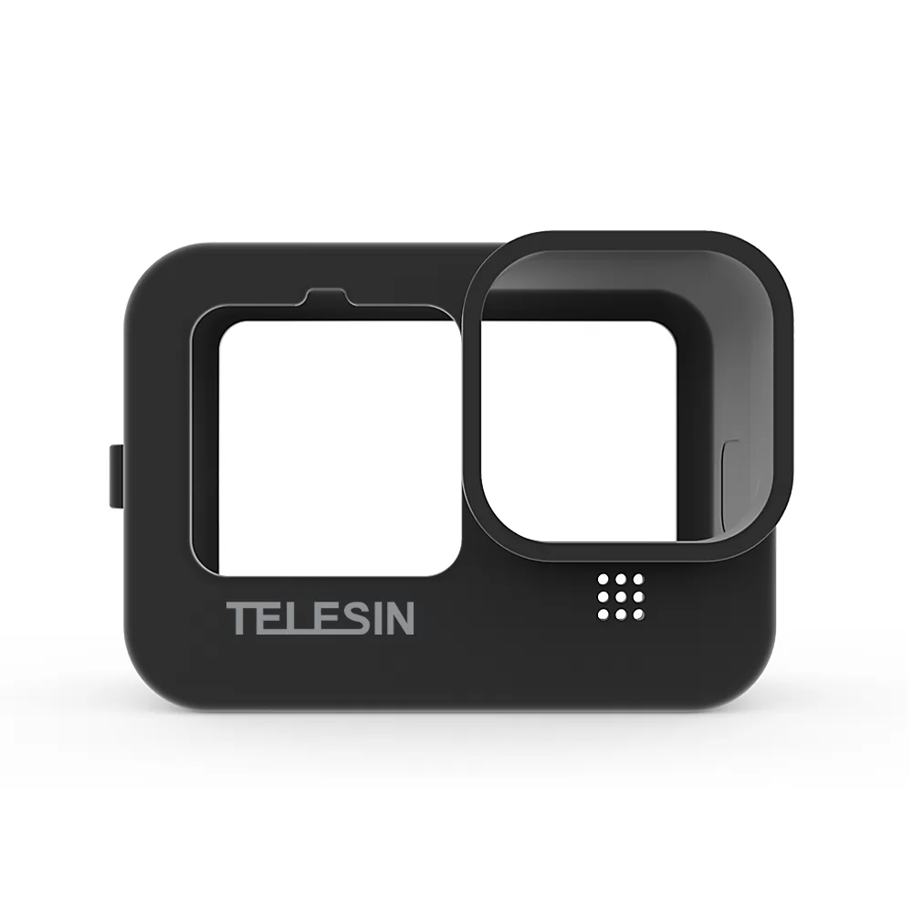 TELESIN Action Protective Case Cover Soft Silicone with Lens Lanyard  Protection Accessories Replacement for GoPro Hero 9 10 Black 