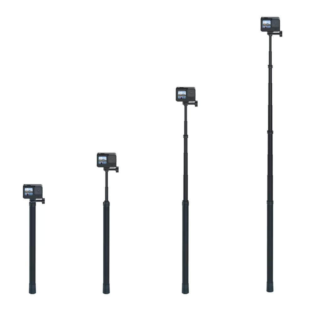 TELESIN Ultra Light No Bending Carbon Fibre 3M 2.7M Selfie Stick For Sports Camera (2.0)