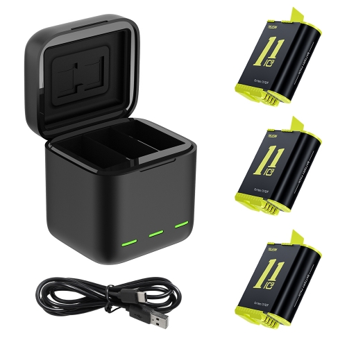 Chargeur 3 batteries Telesin pour GoPro Hero 9/10/11/12