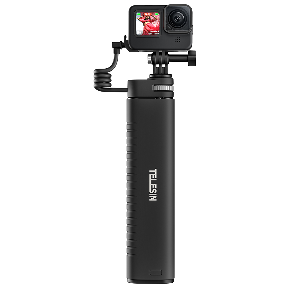 TELESIN 充電自撮り棒10000mAh 21-90cmカメラ/スマホ 2本 Amazon | 【TELESIN】 充電自撮り棒 10000mAh GoPro用 スマホ