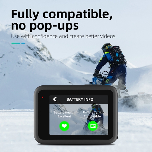 TELESIN-Chargeur de batterie 1750mAh pour GoPro 12, 12, 11, 10, 9, avec  stockage, charge rapide, accessoires pour caméra d'action
