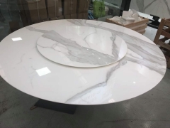 Quartz Stone Calacatta White Round Table