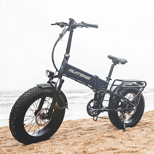 RUITENG RT-06 OEM 750W Folding Fat-tire E-bike with I-PAS Technology Patent ( Double Suspension )