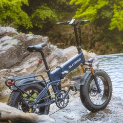 RUITENG RT-06 OEM 750W Folding Fat-tire E-bike with I-PAS Technology Patent ( Double Suspension )