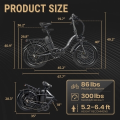 RUITENG RT-08 OEM E-bike 500W folding electric bicycle