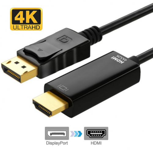 BEST CABLE DisplayPort公 轉HDMI公 轉接線 4k*2k DisplayPort轉hdmi線 1.8M