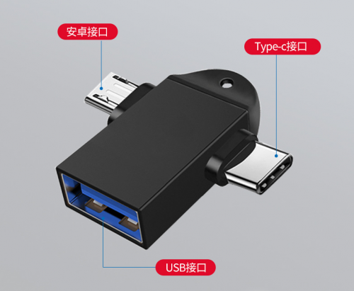 USB Type C / Micro USB 2in1 to USB 3.0 OTG Adaptor