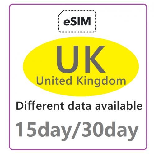 [ eSIM] 5G/4G UK15/30-day  datacard,, UKeSIM