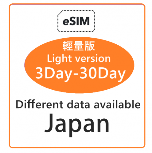 【免插卡eSIM】日本 5G/4G 無限上網 日本eSIM